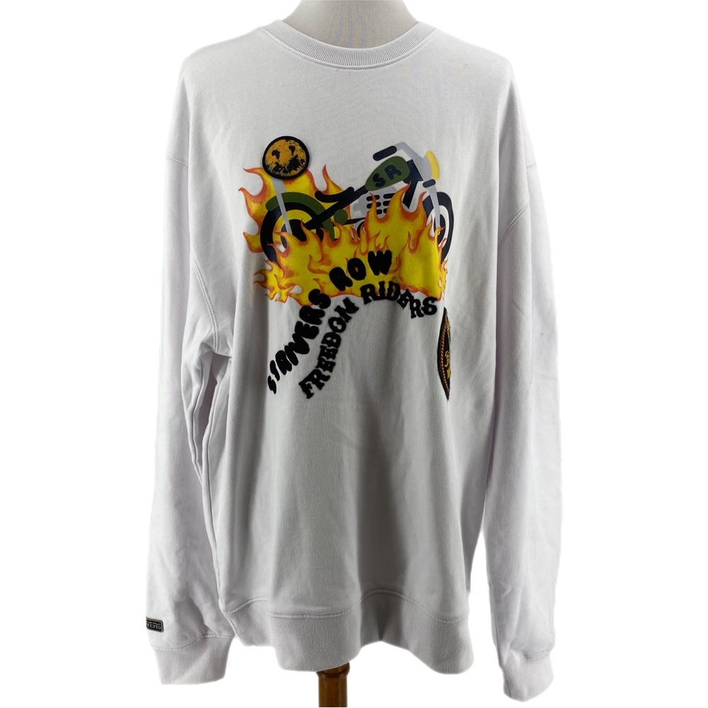 Strivers Row Bleach White Freedom Riders Pullover Virago Crew